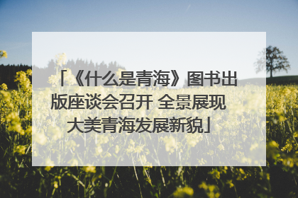 《什么是青海》图书出版座谈会召开 全景展现大美青海发展新貌