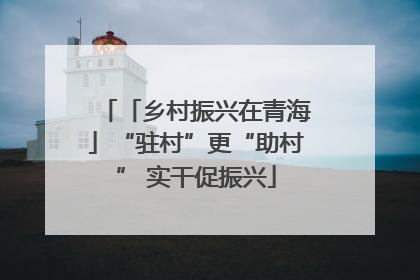 「乡村振兴在青海」“驻村”更“助村” 实干促振兴