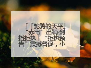 「驰骋的天平」“赤电”出鞘·剑指拒执︱“拒执预告”震撼督促，小心“执行”变“执刑”