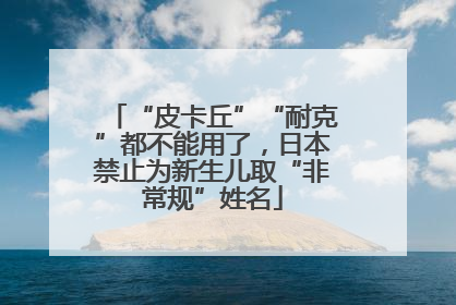 “皮卡丘”“耐克”都不能用了，日本禁止为新生儿取“非常规”姓名