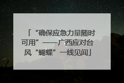 “确保应急力量随时可用”——广西应对台风“蝴蝶”一线见闻