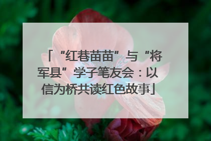 “红巷苗苗”与“将军县”学子笔友会：以信为桥共读红色故事