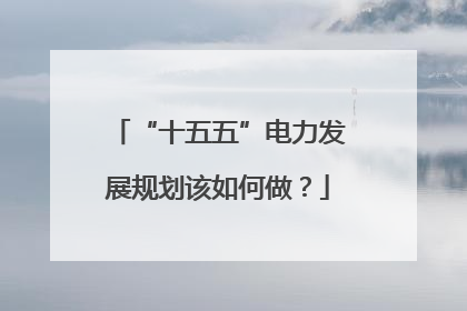 “十五五”电力发展规划该如何做？