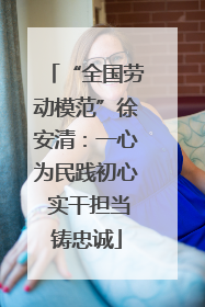 “全国劳动模范”徐安清：一心为民践初心 实干担当铸忠诚
