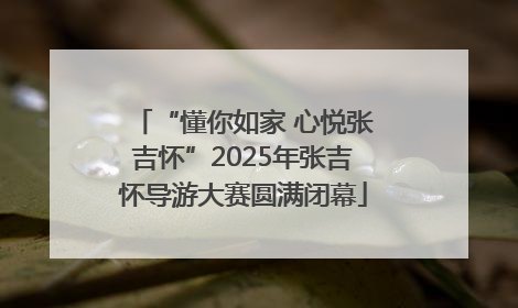 “懂你如家 心悦张吉怀”2025年张吉怀导游大赛圆满闭幕