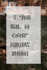 “育苗筑基、同心向党”民族团结进校园