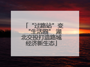 “过路站”变“生活圈” 湖北交投打造路域经济新生态