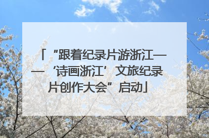 “跟着纪录片游浙江——‘诗画浙江’文旅纪录片创作大会”启动