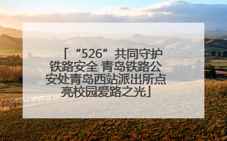 “526”共同守护铁路安全 青岛铁路公安处青岛西站派出所点亮校园爱路之光
