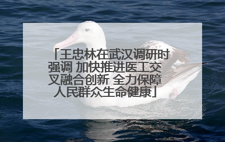 王忠林在武汉调研时强调 加快推进医工交叉融合创新 全力保障人民群众生命健康