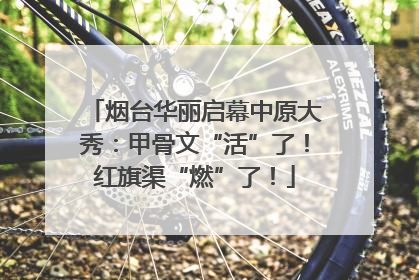 烟台华丽启幕中原大秀：甲骨文“活”了！红旗渠“燃”了！