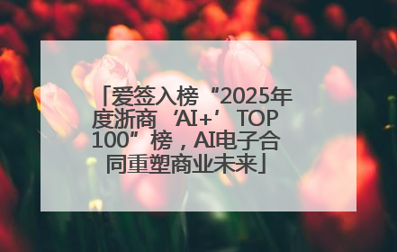 爱签入榜“2025年度浙商‘AI+’TOP100”榜，AI电子合同重塑商业未来
