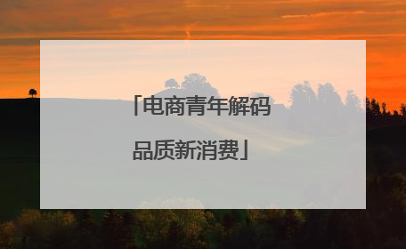 电商青年解码品质新消费