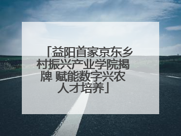 益阳首家京东乡村振兴产业学院揭牌 赋能数字兴农人才培养