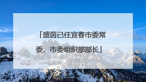 盛茵已任宜春市委常委、市委组织部部长
