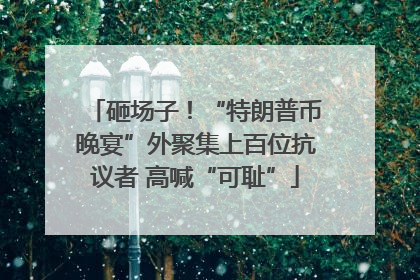 砸场子！“特朗普币晚宴”外聚集上百位抗议者 高喊“可耻”