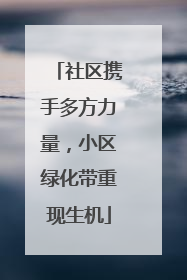 社区携手多方力量，小区绿化带重现生机