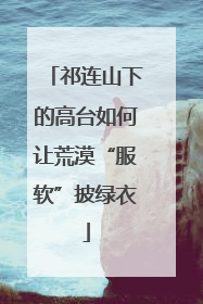 祁连山下的高台如何让荒漠“服软”披绿衣