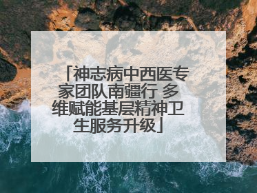 神志病中西医专家团队南疆行 多维赋能基层精神卫生服务升级