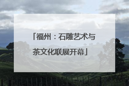福州：石雕艺术与茶文化联展开幕