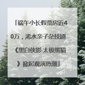 端午小长假票房近40万，浠水亲子杂技剧《黑白侠影·太极熊猫》掀起观演热潮