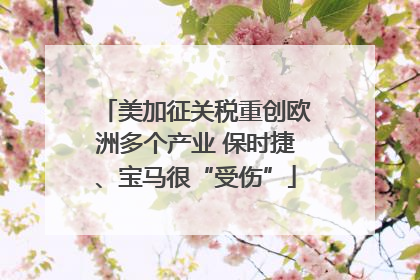 美加征关税重创欧洲多个产业 保时捷、宝马很“受伤”