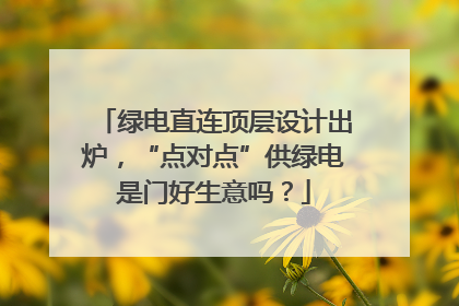 绿电直连顶层设计出炉，“点对点”供绿电是门好生意吗？