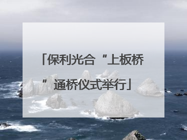保利光合“上板桥”通桥仪式举行