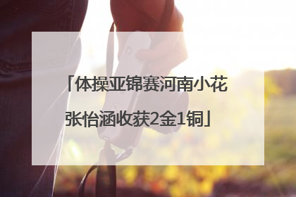体操亚锦赛河南小花张怡涵收获2金1铜