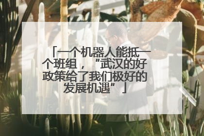 一个机器人能抵一个班组，“武汉的好政策给了我们极好的发展机遇”