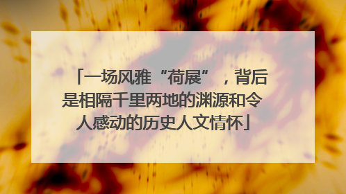一场风雅“荷展”，背后是相隔千里两地的渊源和令人感动的历史人文情怀