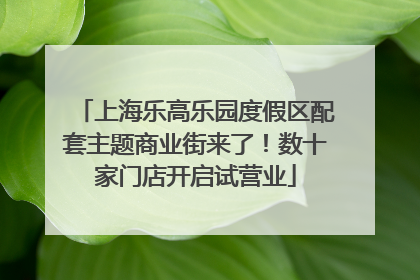 上海乐高乐园度假区配套主题商业街来了！数十家门店开启试营业