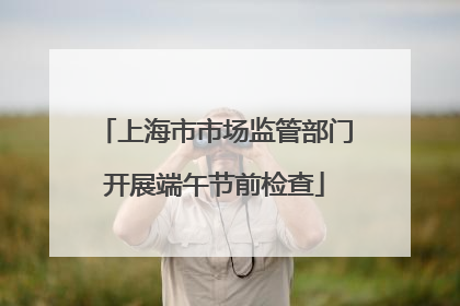 上海市市场监管部门开展端午节前检查
