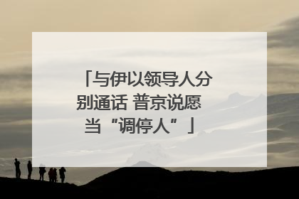 与伊以领导人分别通话 普京说愿当“调停人”