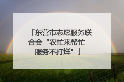 东营市志愿服务联合会“农忙来帮忙 服务不打烊”