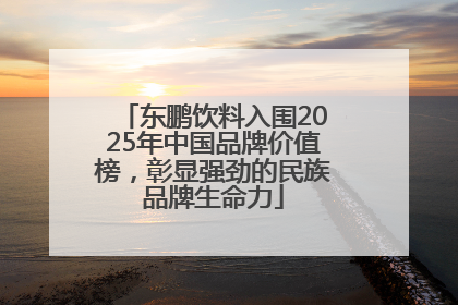 东鹏饮料入围2025年中国品牌价值榜，彰显强劲的民族品牌生命力