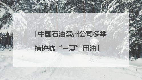 中国石油滨州公司多举措护航“三夏”用油