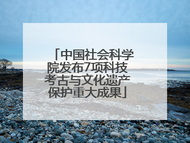 中国社会科学院发布7项科技考古与文化遗产保护重大成果
