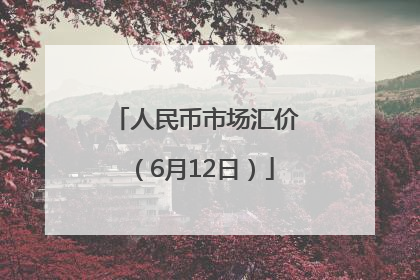 人民币市场汇价（6月12日）