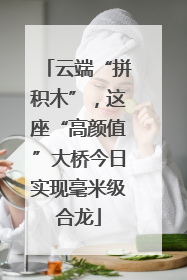云端“拼积木”，这座“高颜值”大桥今日实现毫米级合龙