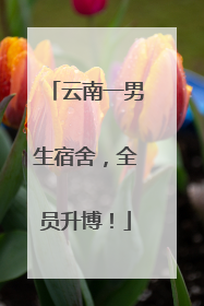 云南一男生宿舍，全员升博！