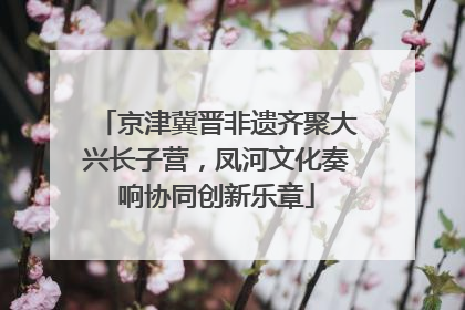 京津冀晋非遗齐聚大兴长子营，凤河文化奏响协同创新乐章