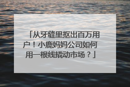从牙缝里抠出百万用户！小鹿妈妈公司如何用一根线撬动市场？