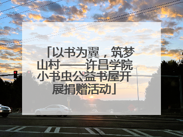 以书为翼，筑梦山村——许昌学院小书虫公益书屋开展捐赠活动