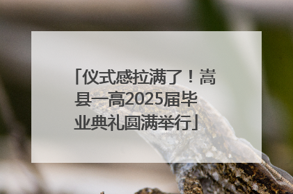 仪式感拉满了！嵩县一高2025届毕业典礼圆满举行