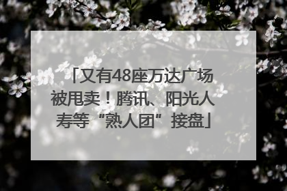 又有48座万达广场被甩卖！腾讯、阳光人寿等“熟人团”接盘