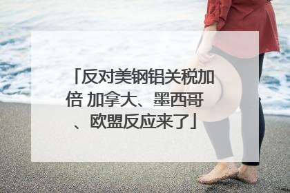反对美钢铝关税加倍 加拿大、墨西哥、欧盟反应来了