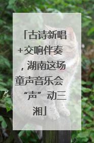 古诗新唱+交响伴奏，湖南这场童声音乐会“声”动三湘