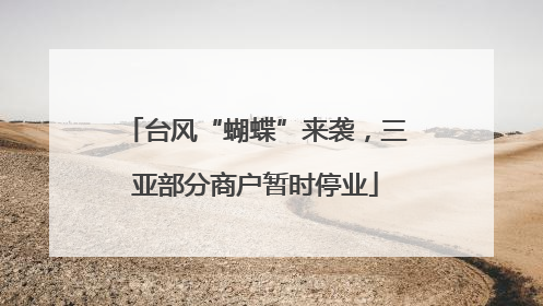 台风“蝴蝶”来袭，三亚部分商户暂时停业