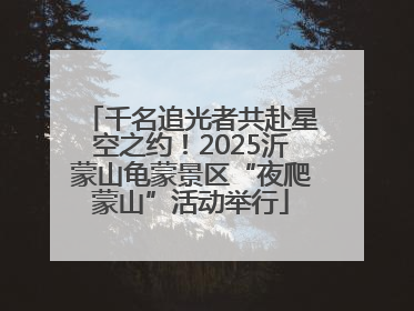 千名追光者共赴星空之约！2025沂蒙山龟蒙景区“夜爬蒙山”活动举行
